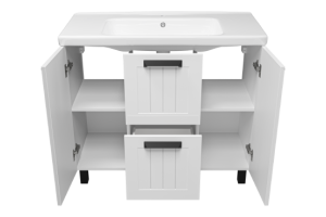 Тумба под раковину Misty Спарта 100 белая матовая - 3