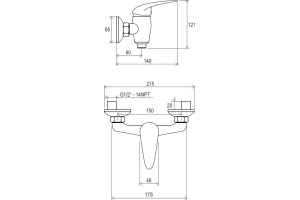 Смеситель для душа Ravak Suzan хром (X070006) - 3