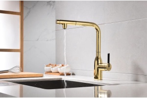 Смеситель для кухни Paulmark Viper золото - 3