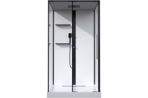 Душевая кабина Black&White Galaxy 115х90 черная