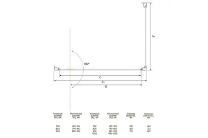 Душевой уголок Veconi Rovigo 100х90, черный (RV033B-90100-01-C7) - 2