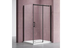 Душевой уголок Vincea Dice 140х90 профиль черный стекло прозрачное