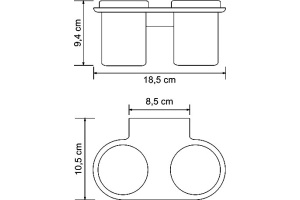 Стакан Wasserkraft Kammel K-8328D двойной - 3