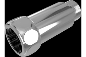 Прямое соединение для полотенцесушителя Terminus хром