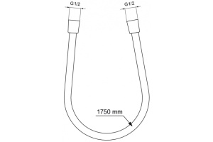 Душевой шланг Ideal Standard Idealflex 170 черный, матовый (BE175XG) - 2