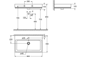 Раковина Grohe Cube Ceramic 3946900H - 2