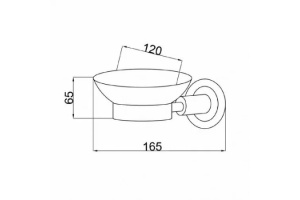 Мыльница настенная Boheme Murano хром с красным - 2