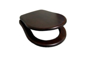 Крышка-сиденье Kerasan Retro темное дерево/хром, с микролифтом (108840)