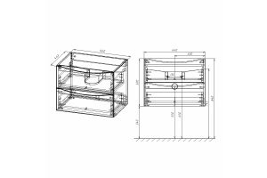 Комплект мебели Vincea Mia 65 серый - 3
