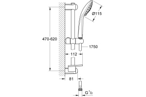 Душевой гарнитур Grohe Euphoria 110 Massage 27231001 - 2