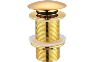 Донный клапан для раковины Creavit SF030G без перелива, золото