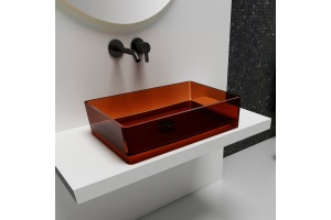 Раковина накладная ABBER Kristall 60 коричневый (AT2803Opal)