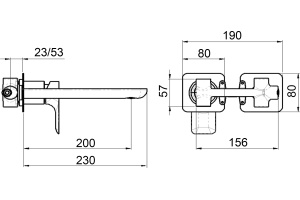 Смеситель для раковины Remer Infinity I15PL С ВНУТРЕННЕЙ ЧАСТЬЮ - 2