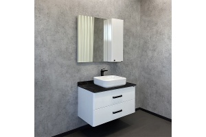 Тумба с раковиной Comforty Амстердам 95 белый глянец - 2