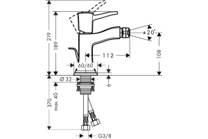 Смеситель Hansgrohe Metropol Classic 31320000 для биде - 2