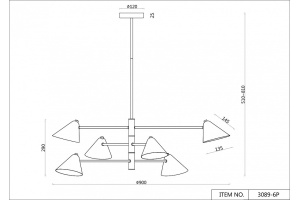 Подвесная люстра F-promo Trikoniya 3089-6P - 2