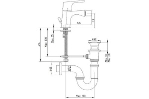 102810192EX Luna смеситель для биде (золото) - 2