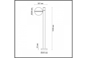 Уличный светильник Odeon Light Nature Lomeo 4832/1F - 3