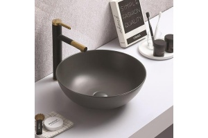 Раковина накладная CeramaLux NC 41.5 см серый матовый (104MDH-2) - 2