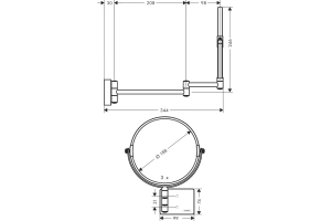 Косметическое зеркало Hansgrohe AddStoris хром - 2