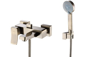 Смеситель Wasserkraft Exter 1601 для ванны с душем, светлая бронза