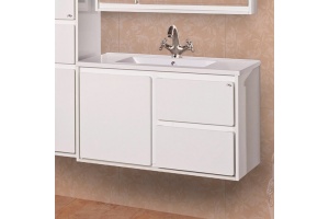 Тумба с раковиной Misty Барселона 90 белая эмаль