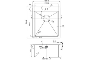 Мойка кухонная Zorg Light ZL R 450510 GRAFIT - 2