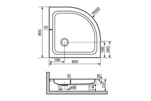 Душевой поддон Rgw  100x100 см (16180400-11) - 2