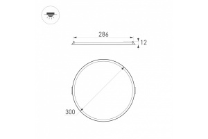 Встраиваемый светодиодный светильник Arlight DL-Edge-R300-24W Warm3000 036068 - 2