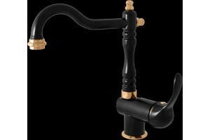 Смеситель для кухни Rav Slezak Labe черный матовый - золото