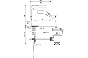 Смеситель для биде Ideal Standard Ceraline хром - 2
