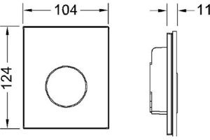 Кнопка смыва TECE Loop Urinal 9242659 белое стекло, кнопка хром матовый - 2