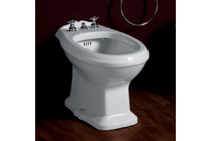 SIMAS Arcade Биде напольное с ободком 36х57см с 3 отв. под смеситель,(2отв. выбитых вручную), цвет белый