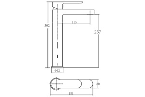 Смеситель Aquanet Passion для раковины AF300-11B - 2
