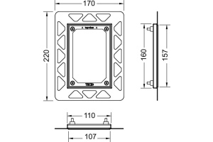 Рамка для монтажа кнопки TECE filo urinal 9242040 хром - 2