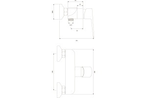 Смеситель Omnires Astoria AS5640CR для душа, хром - 2