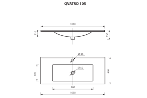 Барселона -105 Тумба подвесная с 3 ящ. белая эмаль - 3