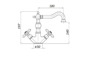 Смеситель для раковины Magliezza Classico хром (50118-cr) - 2