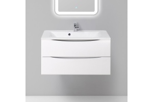Тумба с раковиной BelBagno Marino 90 bianco lucido, подвесная