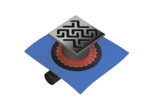 Душевой трап Berges Zentrum Antik 10х10 хром глянцевый