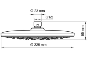Верхний душ Wasserkraft черный матовый - 3