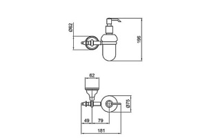 Дозатор для жидкого мыла Webert Ottocento (AM500201010) - 2