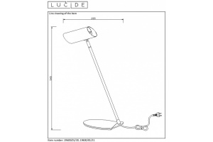 Настольная лампа декоративная Lucide Hester 19600/01/31 - 3