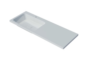 Раковина Stella Polar Kamilla 130 L на стиральную машину белый - 2