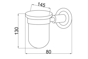 Стакан для зубных щеток настенный Boheme Murano хром с коричневым - 2