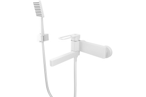 Смеситель Iddis Slide для ванны с душем, белый SLIWT00i02