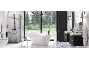 Смеситель напольный для ванны с душем Excellent Pi черный матовый - 2