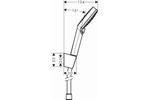 Душевой гарнитур Hansgrohe Crometta Vario 26691400 1,25 м - 2