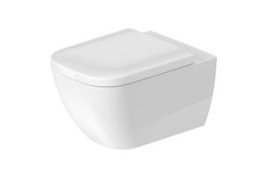 Унитаз, Duravit, Happy D.2, безободковый (с открытым смывным краем), тип установки-подвесной, ширина, мм-365, глубина, мм-540, высота, мм-335, форма чаши-пря?