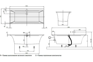 Акриловая ванна Villeroy & Boch Squaro Edge 12 UBQ170SQE2DV-01 alpin - 3